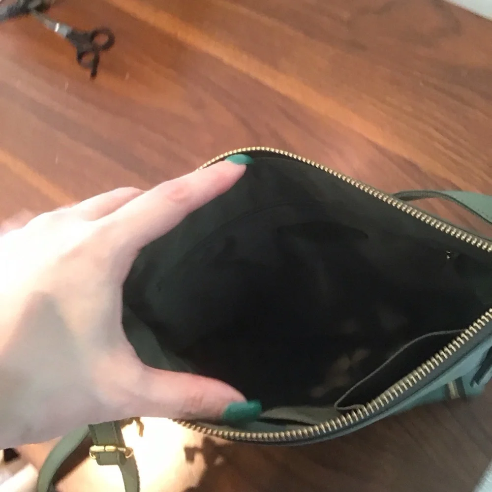 Fossil Tara Aloe Green Soft Pebbled Leather Crossbody‎ Bag Purse $269